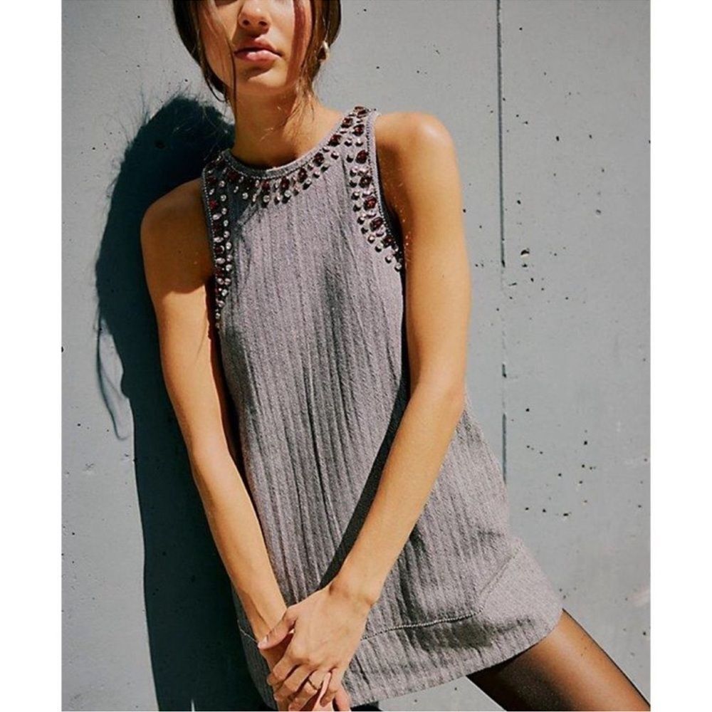 Free People "You're A Gem Mini Dress" - Picture 3 of 14